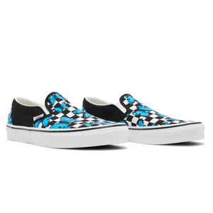 Vans Classic Slip-On™ (Butterfly Checkerboard) True White Men's 5.5, Women's 7 Medium