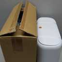 JOYBOS Bathroom Trash Cans,Adsorption Garbage Can with Press Type Lid,10L Dogproof Slim Plastic Narrow Trash Bin,3 Gallon Garbage Bin for Home,Office and Narrow Place,1 Pack (3 Gallon)