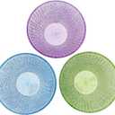 Frcctre Set of 6 Large Plastic Mixing Bowls Set, 93 Oz Round Disposable Plastic Serving Bowls Salad Bowl for Party, Snack, Salad, Chip, Popcorn