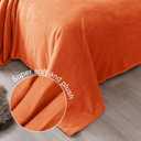 Exclusivo Mezcla Fleece Throw XL Blanket for Couch, Sofa, Super Soft and Warm Burnt Orange Blankets, All Season, Cozy, Plush, Lightweight, 50x70 Inches