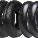 (2-Set) AR-PRO 4.80/4.00-8" Tire and Inner Tube Set - Universal Replacement Tires and Inner Tubes with 15.5" Outer Tire Diameter and 4.80" Tire Width - Fits on Dollies, Trolleys, Wagons, and More