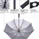 G4Free 54 Inch Extra Large Windproof Golf Umbrella UV Protection Automatic Open Double Canopy Vented Sun Rain Stick Umbrella