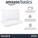 Amazon Basics 400 Thread Count Cotton Pillowcases, Standard, 30" L x 20" W, White - Set of 2, Pillows Not Included