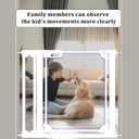 WAOWAO Clear Baby Gate for Stairs Modern Design Acrylic Auto Close Pet Gate, 29.52-47.24" Wide Safety Baby Gate for Doorways,White Clear Dog Gates Indoor, Hallways,Kitchen