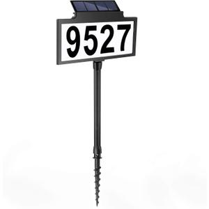 LeiDrail Solar Address Sign House Number for outside LED Illuminated Outdoor Address Plaque Waterproof Lighted Up for Home Yard Street