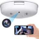 Home Smart 1080P Mini Smoke Camera WiFi Baby Monitor Security Video Nanny Camera Night Vision Motion Detection with App Live Feed