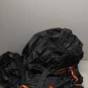 110L Expandable to 140L 32 Foldable Oxford Soft-Sided Rolling Duffle Bag with 2 Heavy-Duty Wheels,3 Large Compartments,Adjustable Shoulder Strap and Attached Organizer Pouch,Black Orange