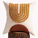 lifein 18x18 Pillow Covers-Throw Pillow Cover Tufted Boho Jacquard Pillow Covers Farmhouse Decorative Pillow Cover Pillow Cases for Gift Couch Sofa Bed Chair Living Room Home Decor (C-cr716(1 Pack Without Pillow Insert))