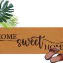 Long Doormat 48''x16'' Front Door Mat for Entrance Inside Outdoor Large Decorative Door Rug Welcome Mat for Outside Home Entry(Sweet Home,Yellow)