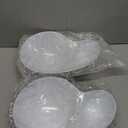 2 Pcs Chip and Dip Bowl Chip and Dip Serving Set Divided Platter Tray 18oz & 5oz Compartment Serving Dish Dumpling Plate for Party Appetizer Salad Snack Veggies Fruit Taco Thanksgiving Christmas White