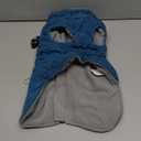 IDOMIK Warm Dog Coat with Harness, Waterproof Reflective Dog Jackets for Small Medium Large Dogs, Fleece High Collar Winter Jacket with Zipper, Pet Winter Snowsuit Clothes for Cold Weather,Blue S (S(Neck Girth:12.6"))