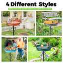 VeyFolzin.st Bird Baths for Outdoors, Detachable Birdbaths for The Garden Clearance, Freestanding Bird Baths for Outdoors Heavy Duty, Bird Bath Bowl Spa & Birdfeeder with Metal Stake Stand (Brown)