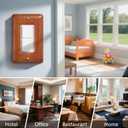 Cherry Switch Plates and Outlets Single Decorator Light Switch Cover Plate Decorative Real Wood Light Switch Cover Platefor Home and Office Use