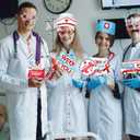 mdgfge 30 Pcs Nurse Photo Booth Props Nurse Graduation Party Decorations Photo Booth Props Nurse Selfie Photo Props for Nursing Graduation Party Supplies