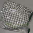 K MASANIJI Sage Green Plaid Ruffled Long Table Cloth Rectangular Fits 8-10 Seater Table, 100% Washed Cotton Buffet Cottage Coquette Checker Gingham Vintage Decorative Tablecloth - 120"x60"