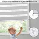 GHV Zebra Blinds for Windows, Gray, 31 in (W) x 64 in (H)