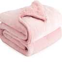 Weighted Blanket Twin 15 Pounds for Adults, Plush Blankets for Sofa Bed, Cottonblue Heavy Blanket with Ceramic Beads, Thick Fuzzy Blanket with Soft Plush Flannel for Winter Xmas, 48x72inch, Blush Pink