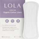 LOLA Ultra-Thin Cotton Panty Liners for Women - Hypoallergenic Panty Liners & Daily Light Pads - Unscented Organic Pads for Women - Pack of 56, 6.5 in