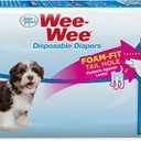 Four Paws Wee-Wee Super Absorbent Disposable Adjustable Dog Potty Training Diapers, Leak-Proof Protection for Puppies and Small Dogs, Extra Small, 12 Count