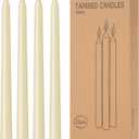 12 Pack Ivory Taper Candles 10 inch - Taper Candles Dripless, Smokeless, Unscented - 8 Hours Long Burning - Hand Poured Tall Candlesticks - Perfect for Home Decor, Weddings, and Special Occasions