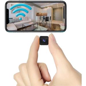 Spy Small Indoor Outdoor Camera Security Wireless Home Cameras Mini WiFi Pet Camaras,2025 HD Tiny Nanny Cam,Wide Angle,Night Vision, Home Indoor Outdoor Camara,Can No Need WiFi Cams For House Security (Black)