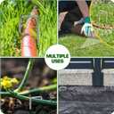 TiTifield 4 Inch 180 Pack Landscape Staples Galvanized Garden Stakes Anti-Rust Landscape Pins for Weed Barrier Fabric, Artificial Turf and Landscape Fabric