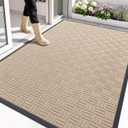 OLANLY Front Door Mat Outside Entrance 71x47, Heavy-Duty Rubber Doormat