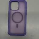 Magnetic for iPhone 15 Pro Max Case, [Compatible with MagSafe][Military Grade Drop Protection][Heavy Duty Protection][Non-Slip][Shockproof] 2-Layer Durable Bumper Phone Case 6.7''-Dark Purple