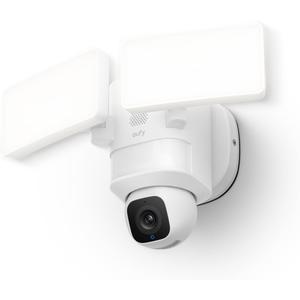 eufy Security Floodlight Camera E30, Security Camera Outdoor, 360 Pan and Tilt, AI Detection and Tracking, 2K Video, 2.4GHz Wi-Fi, 2,000 Lumens, Built-in Siren, 24/7 RecordingNo Monthly Fee