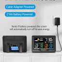 Weather Station Wireless Indoor Outdoor Thermometer Digital with Atomic Clock, Barometric Pressure, Forecast Station with USB Port Thermometer Wireless Humidity Barometer Monitor