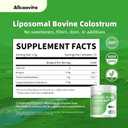 Liposomal Bovine Colostrum Powder - Pure Bovine Colostrum for Humans - Grass Fed Colostrum Supplement for Gut Support, Immune Health and Hair Growth,72 Servings per Bottle.180g/6.35 oz
