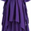 LTAKK Renaissance Dress Women Medieval Costume Victorian Dresses Peasant Gothic Fairy Witch Wedding Under Dress (Large-X-Large, Purple)