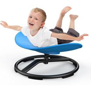 RetroAudio Sensory Spinning Chair for Autistic Kids Sensory Swivel Chairs for Kids Sit and Spin Toys for Toddlers 3+ Enhancing Motor Skills Educational Indoor & Outdoor Toys (Blue)