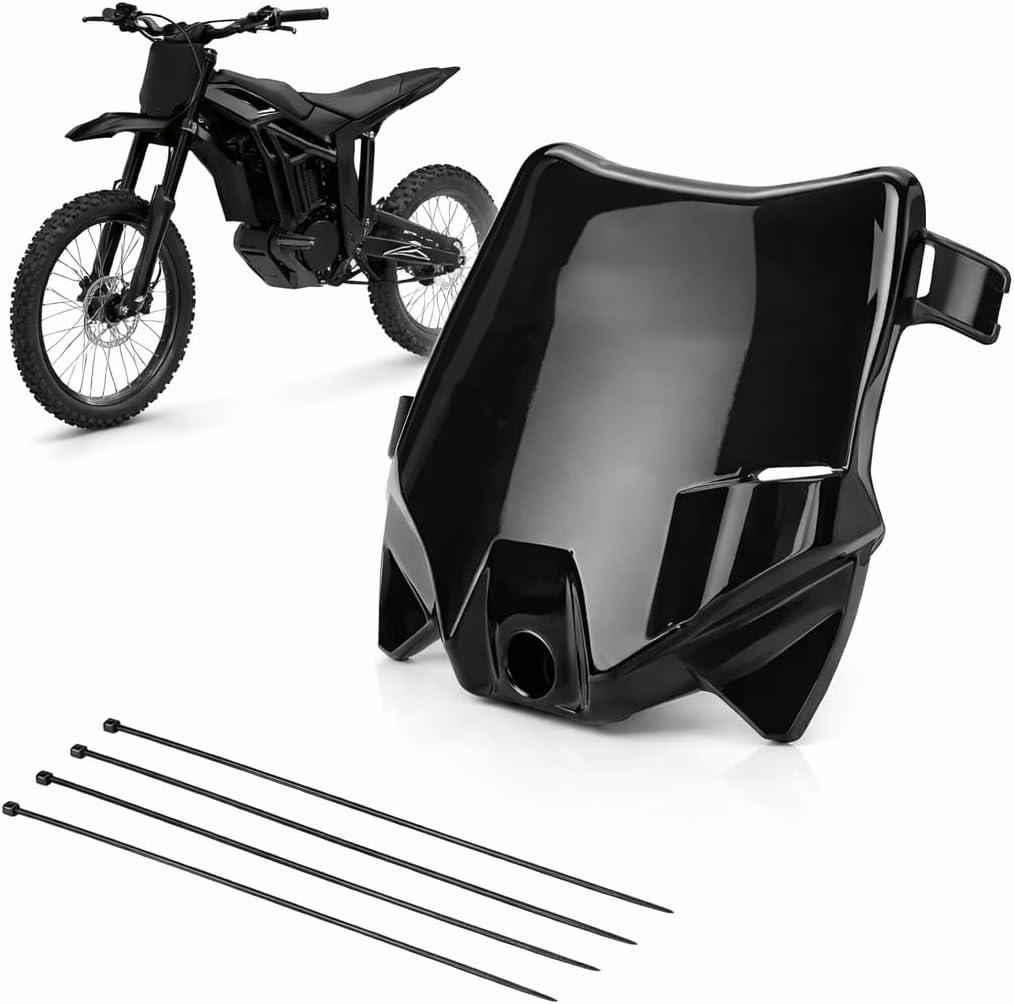 Electric Dirt Bike Number Plate for Surron Sur Ron Front License Plate Light Bee X/S LBX Black/Curved DIY Waterproof/Sturdy Black