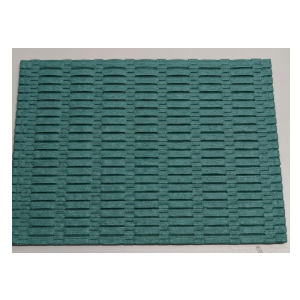Softalker Faux Linen Placemats Set of 4-12 x 18 Inch, Heat Resistant Double Layered Durable Burlap Farmhouse Place Mats, Non-Slip Washable Rustic Table Mats for Dining, Kitchen, Party（Green)