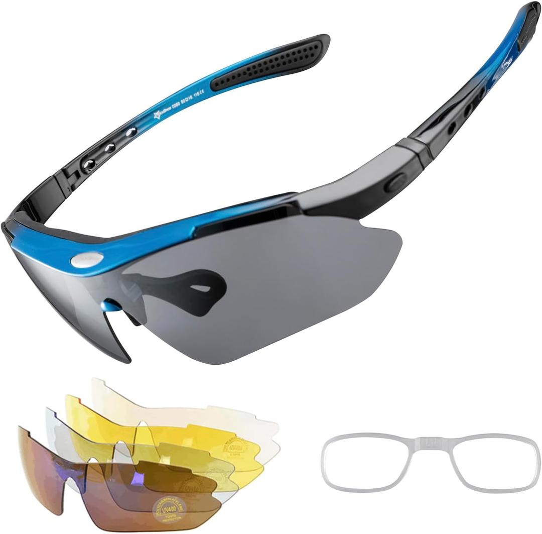 ROCKBROS Polarized Sunglasses Men Women Cycling/Pickleball/MTB Glasses UV Protection, Suitable for Myopia Glasses