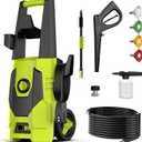 4500PSI PressureWasher PowerWashers 4 Quick Connect Nozzles and Foam Cannon for Cars Driveways Patios Fences