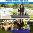 GoBar PRO Commercial Grade Portable Bar Table - Mobile Bartender Station for Events - Includes Black Skirt and Carry Case - Standard or LED, Pack 1