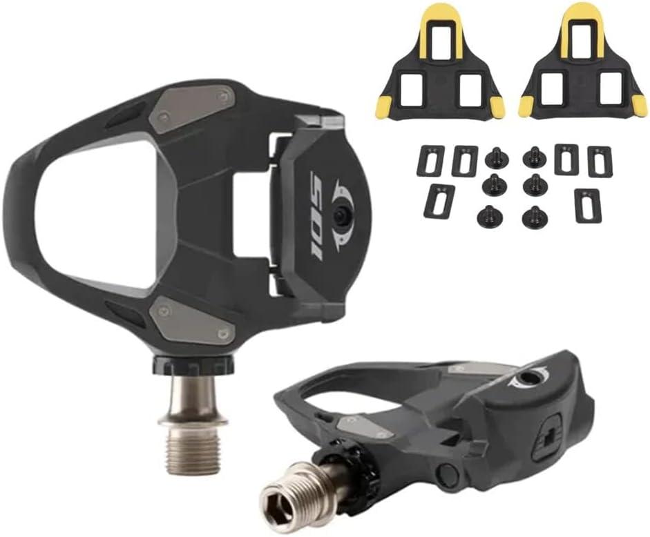 Road Bike Pedals 105 PD-R7000 Carbon Bicycle Self-Locking SPD SL Pedals Compatible with Shimano Bike Pedal SPD-SL + SH11 Cleats Set,2 in 1
