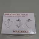 3-Piece Mixer Attachment Kit for KitchenAid 4.5/5 QT Tilt-Head Mixers, Stainless Steel K45WW Wire Whip, K45DH Dough Hook & K45B Coated Flat Beater, Baking Essentials Set, Dishwasher Safe