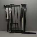 Carlson Extra Wide Walk Through Pet Gate with Small Pet Door, Includes 4-Inch Extension Kit, Pressure Mount Kit and Wall Mount Kit, Black