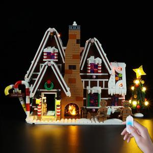 BrickSoul LED Light Up Kit Compatible with Lego Christmas Creator Expert Gingerbread House 10267 Set, Upgraded Touch Version with Brightness Adjustment, Lighting Accessories, Not 10267 Building