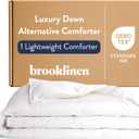 Lightweight Down Alternative Comforter - Twin/Twin XL - Cooling Summer Duvet Insert for Hot Sleepers - 100% Cotton Sateen, Breathable Recycled Fill, Baffle Box - Soft & Airy Bedding