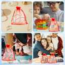 Organza Bags, Organza Bags 4x6, 100 PCS Small Mesh Bag Drawstring, Red Sheer Wedding Party Favor Bag, Small Mesh Gift Pouches Jewelry Mini Candy Pouch for Wedding, Baby Shower, Birthday Party Supplies