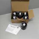 3"x3" Black Flickering Flameless Candles, Waterproof Halloween Battery Operated Candles with Remote Timer, Last 600 Hours Electric Fake Black LED Candles for Gothic Room Decor, Set of 6