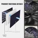 Inchgrass Purple-Brown Pinstripe 6ft Round Faux Fur Area Rug, 16" x 8.7", Machine Washable, Modern Style