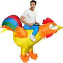 Stegosaurus Inflatable Costume Adult Ride On Chicken Costume Funny Halloween Costumes For Men Women Rooster Blow up Costumes