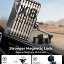 Certified Qi2 Car Phone Mount Charger for MagSafe, 360 Adjustable & Folding Arm, Universal Dashboard Windshield Mirror Screen Magnetic Holder for Tesla Model 3/Y Accessories & iPhone 17/16/15 Pro Max