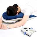 Face Down Recovery Pillow for Post Eye Surgery  Vitrectomy & Retinal Surgery Support with Adjustable Stand, Breathable Contoured Design, Soft Velvet Surface & Disposable Hygiene Covers