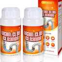 2 Pack Multi-Purpose Sink Drain Cleaner Fast Pipe Unclogging for Kitchen, Bathroom & Sewer Use